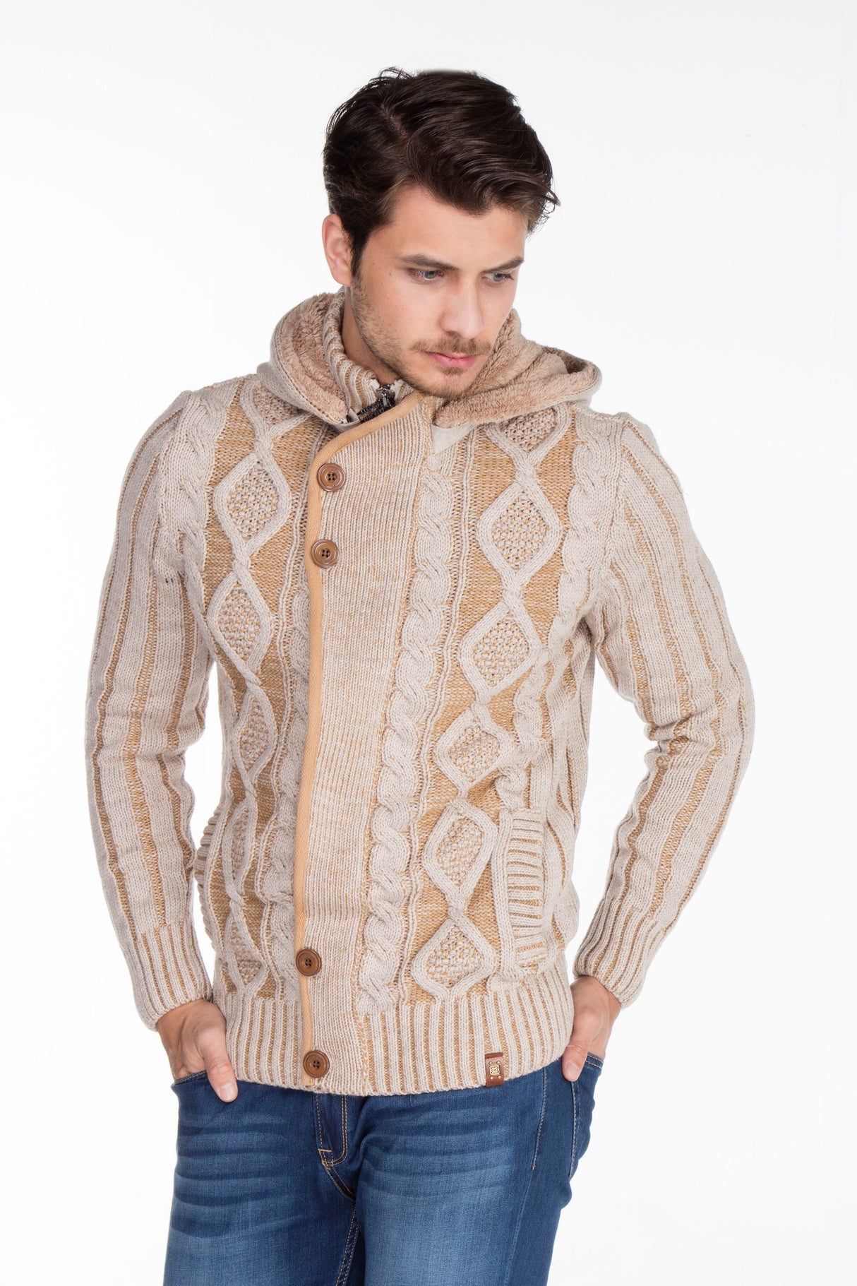 CP161 sweter męski rozpinany