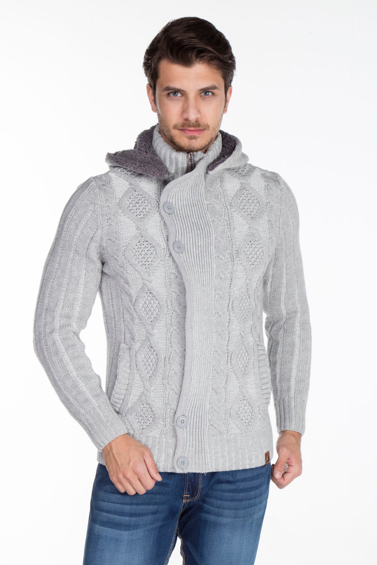 CP161 sweter męski rozpinany