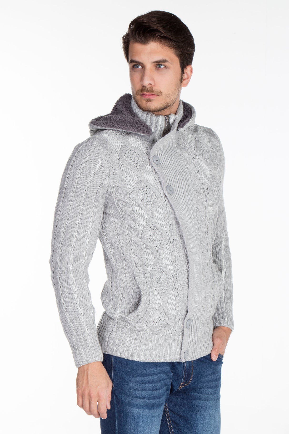 CP161 sweter męski rozpinany