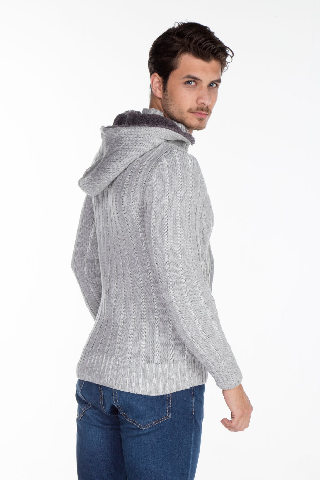 CP161 sweter męski rozpinany