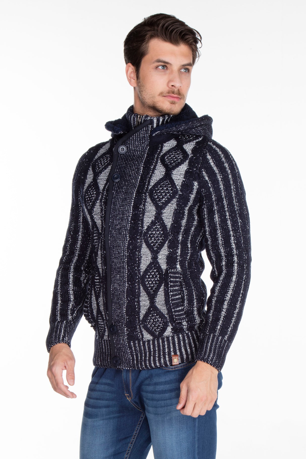 CP161 sweter męski rozpinany