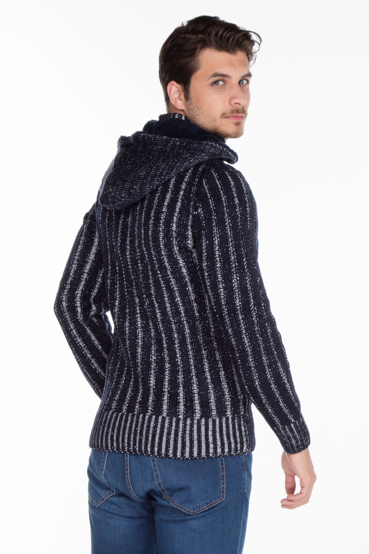 CP161 sweter męski rozpinany