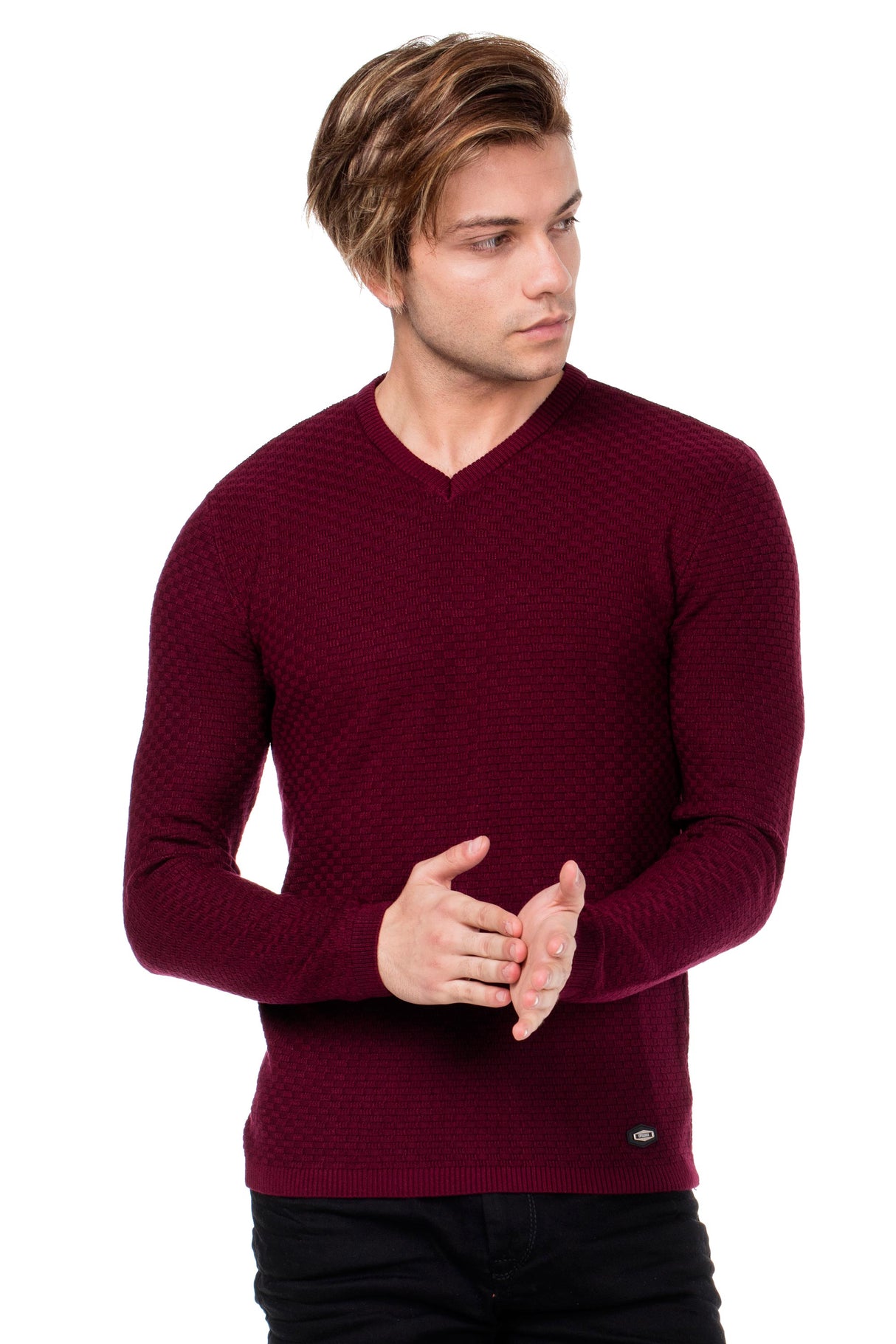 CP169 sweter męski klasyczny