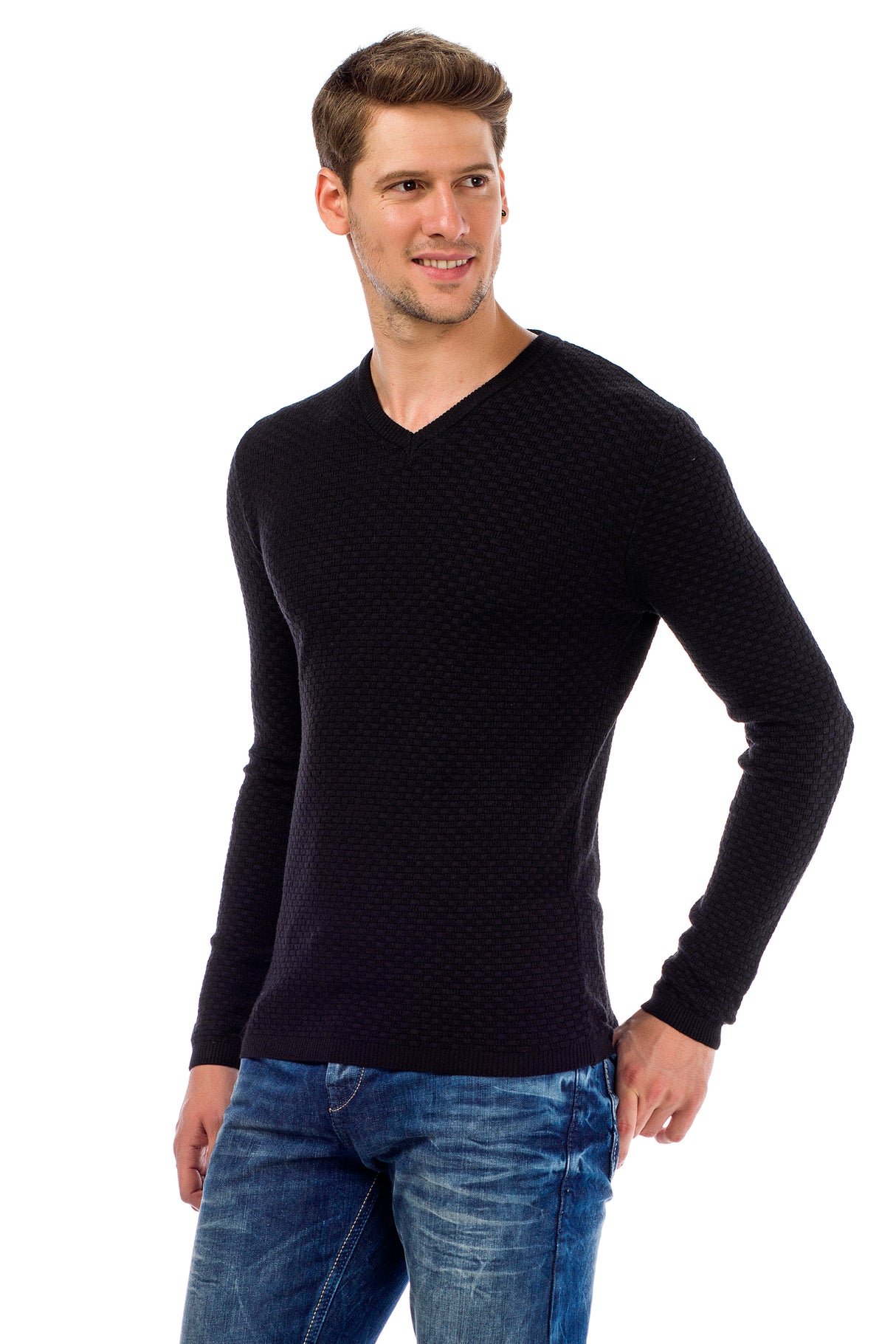 CP169 sweter męski klasyczny
