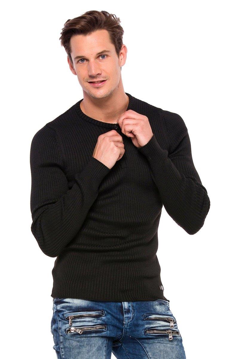 CP193 men knitting sweater with sporty silhouette