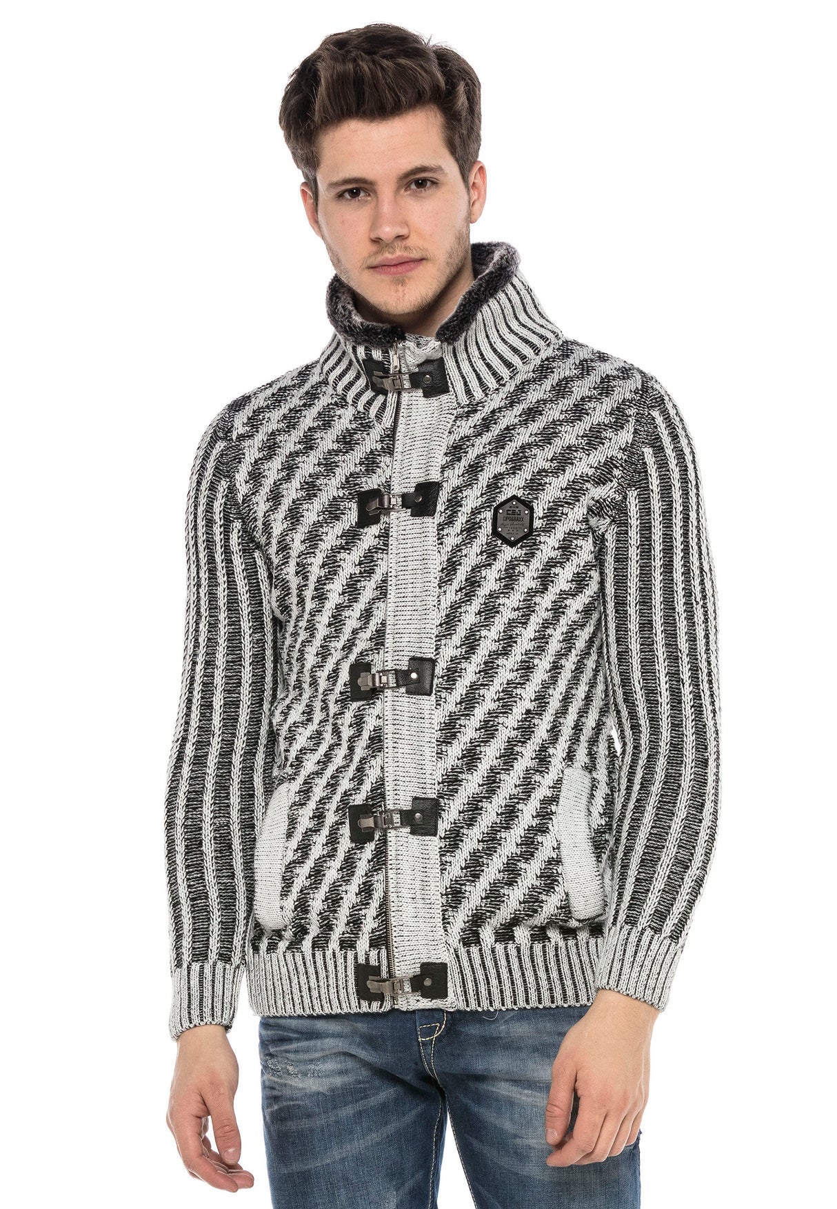 CP213 sweter męski rozpinany 