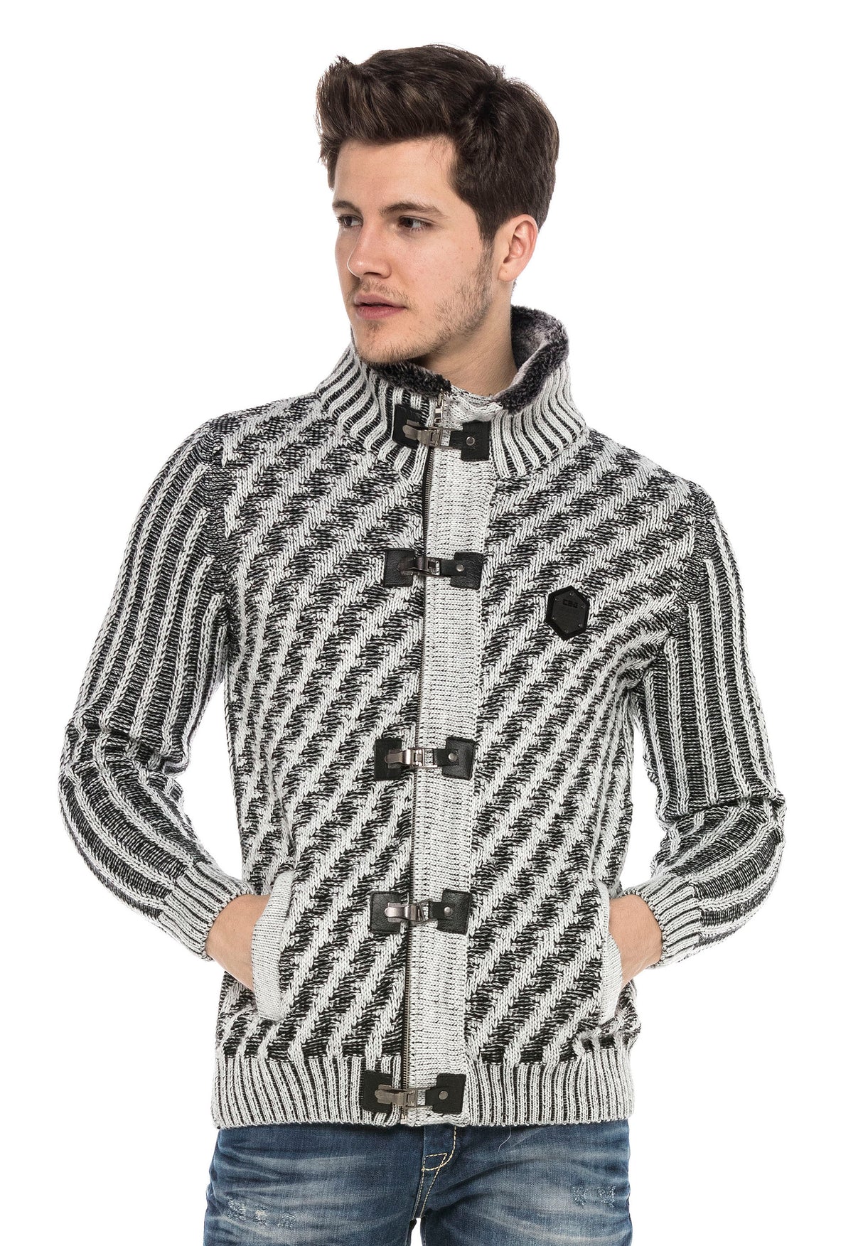 CP213 sweter męski rozpinany 