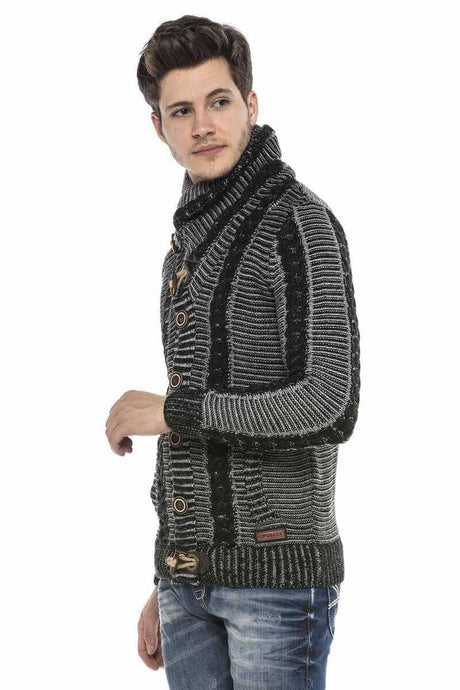 Suéter para hombres gris negro CP215