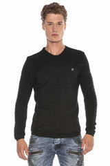 CP225 Pull pour hommes noirs