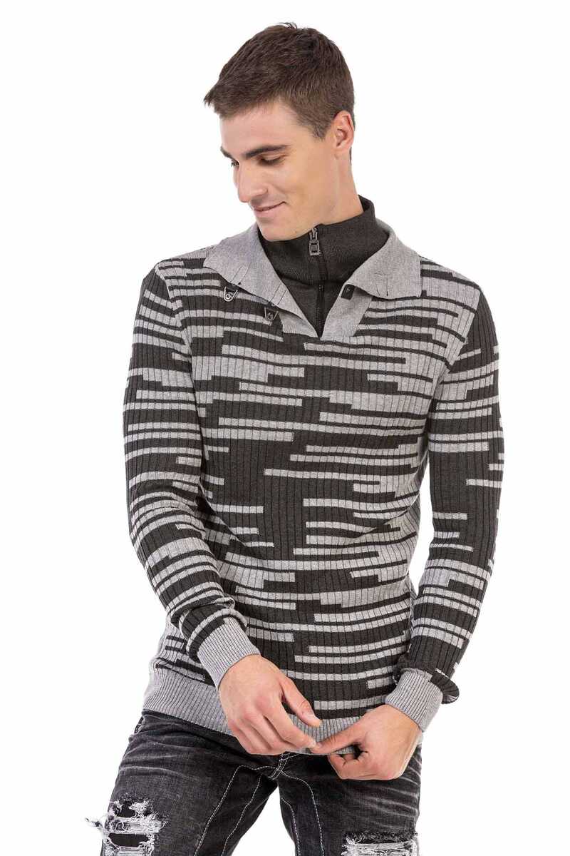 CP245 sweter męski w paski
