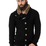 CP265 hommes tricoter un pull avec col châle à la mode