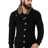 CP265 hommes tricoter un pull avec col châle à la mode