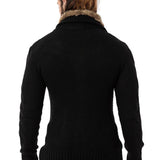 CP265 hommes tricoter un pull avec col châle à la mode