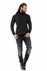 CP274 men knitting sweater with a modern knitting pattern