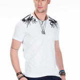 CT376 T-shirt da Uomo con Stampa di Drago