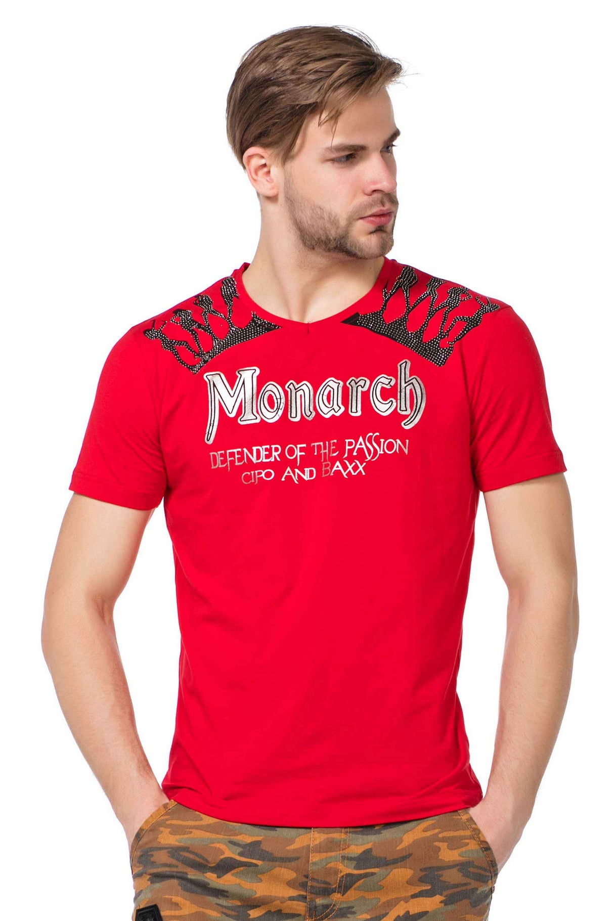 Camiseta para hombres CT377 con una impresión llamativa