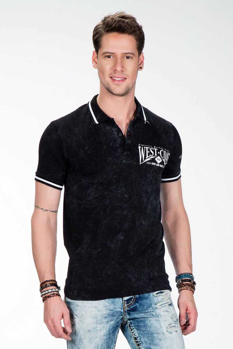 CT381 Men's polo shirt with cool batikstyle