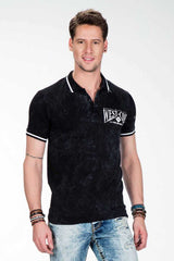CT381 Men's polo shirt with cool batikstyle