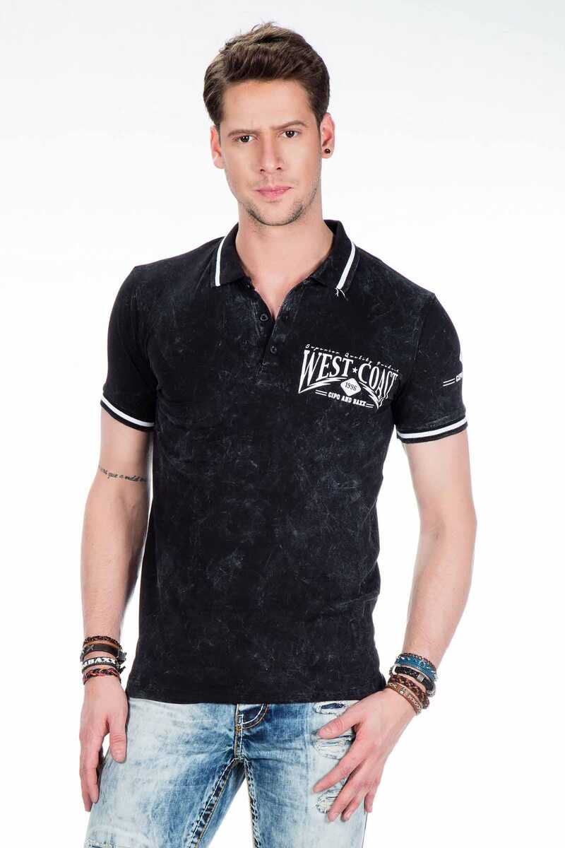 CT381 Men's polo shirt with cool batikstyle