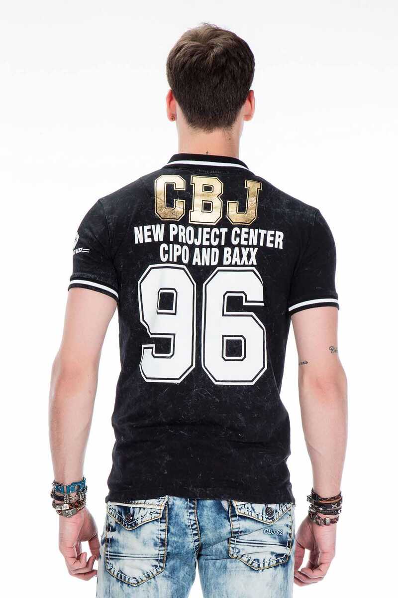CT381 Men's polo shirt with cool batikstyle