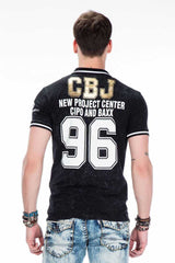 CT381 Men's polo shirt with cool batikstyle