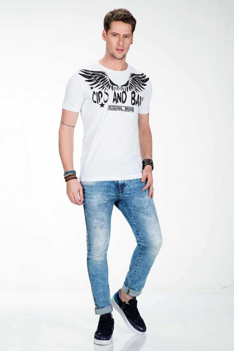 CT411 T-shirt voor heren met edelstenen print