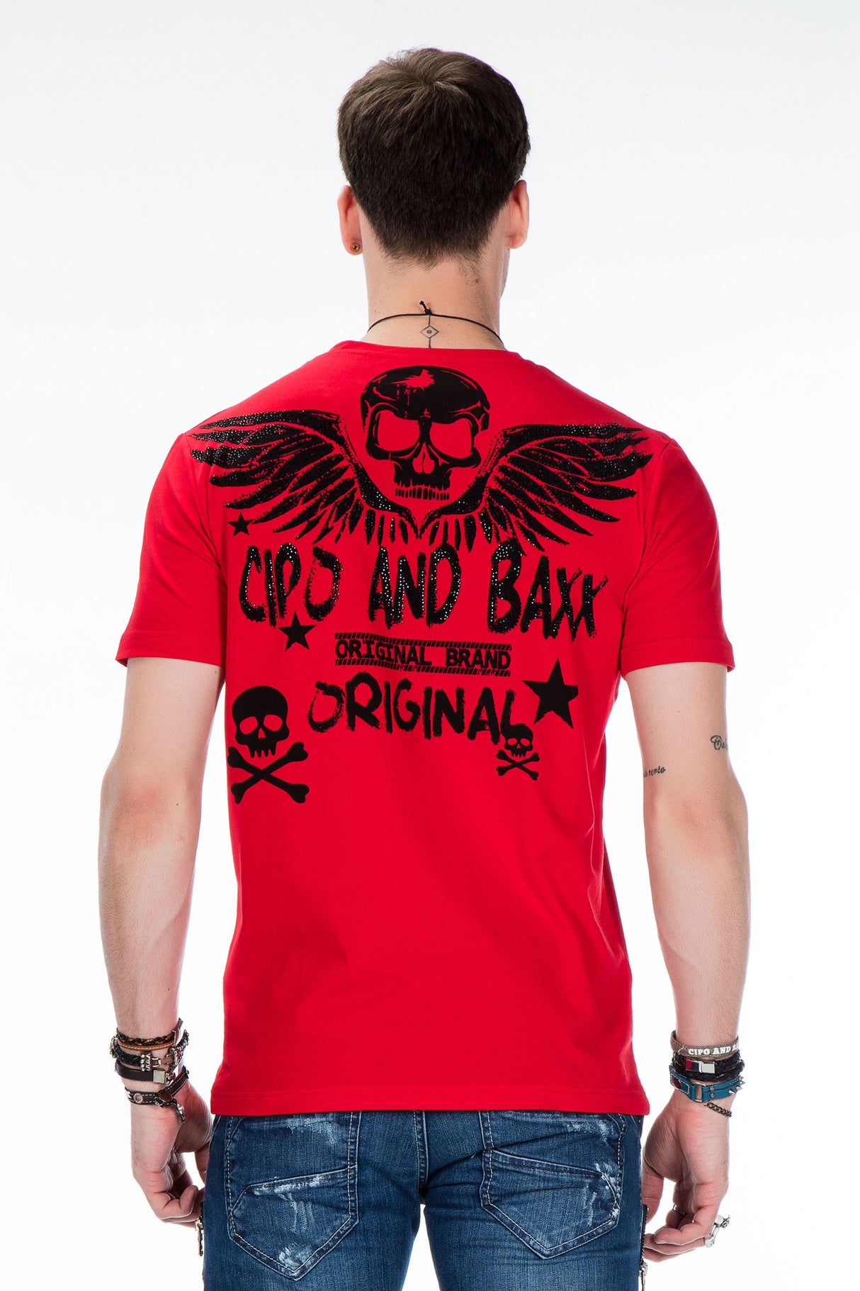 CT411 T-shirt voor heren met edelstenen print