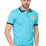 CT416 Polo masculin avec imprimé logo sur le col
