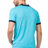 CT416 Polo masculin avec imprimé logo sur le col