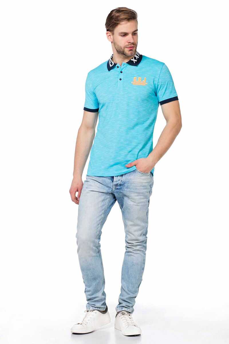 Polo para hombres CT416 con estampado del logotipo en el collar