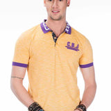 CT416 Polo masculin avec imprimé logo sur le col