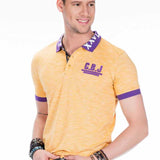 CT416 Polo masculin avec imprimé logo sur le col