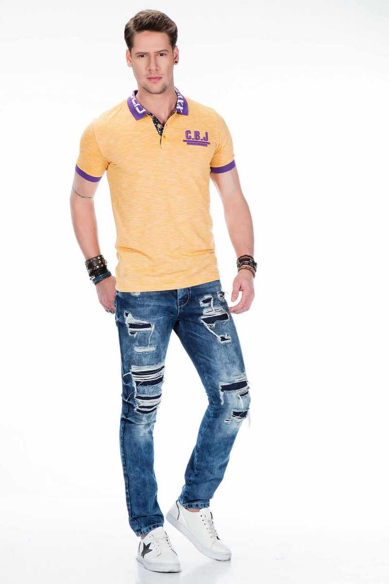 Polo para hombres CT416 con estampado del logotipo en el collar
