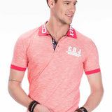 CT416 Polo masculin avec imprimé logo sur le col