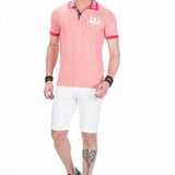 CT416 Polo masculin avec imprimé logo sur le col