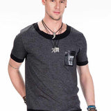 CT425 Herren T-Shirt mit elegant Brust-Applikation