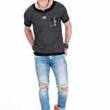 CT425 Herren T-Shirt mit elegant Brust-Applikation