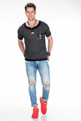 CT425 Camiseta con parche para hombres