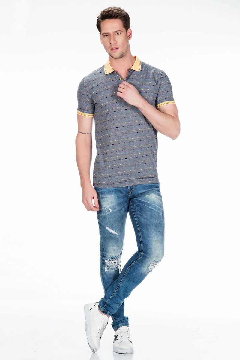 CT440 Polo -shirt voor heren met decoratieve naden