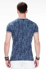 CT451 Men's polo shirt with a floral pattern