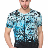 CT456 T-shirt pour homme avec imprimé décontracté partout