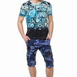 CT456 T-shirt pour homme avec imprimé décontracté partout
