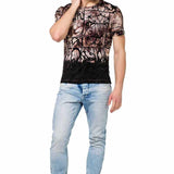 CT456 T-shirt pour homme avec imprimé décontracté partout
