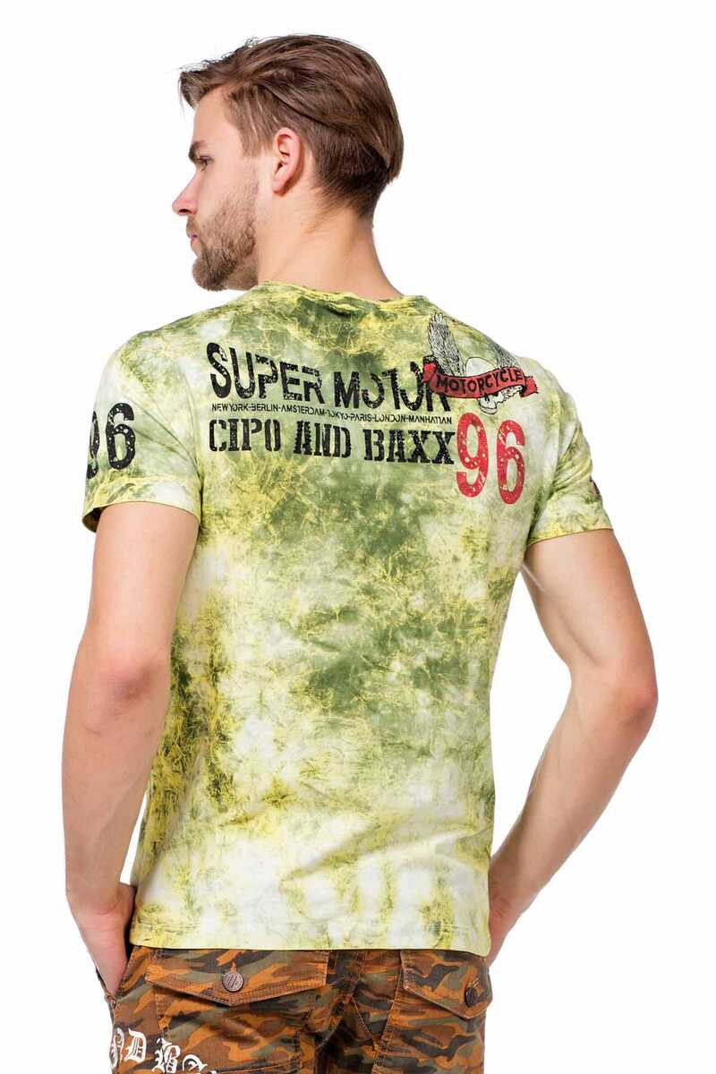 Camiseta de hombres CT458 con estampados de motocicleta frescos