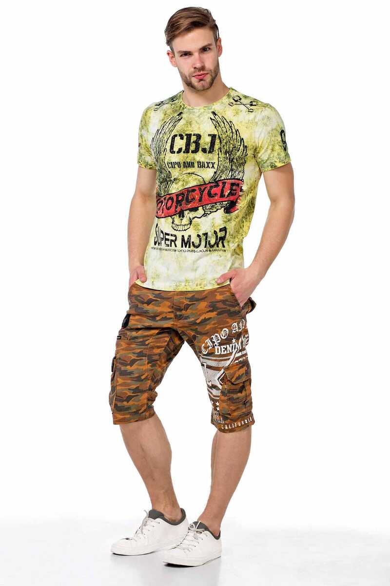 Camiseta de hombres CT458 con estampados de motocicleta frescos