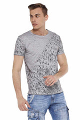 CT469 Herren T-Shirt im asymmetrischen Look