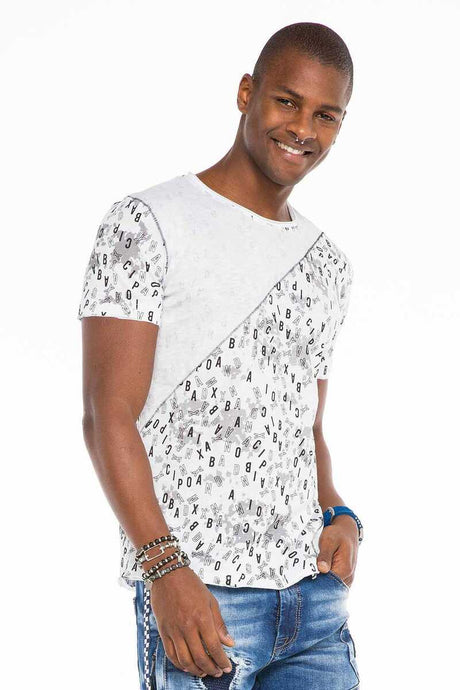 CT469 Herren T-Shirt im asymmetrischen Look