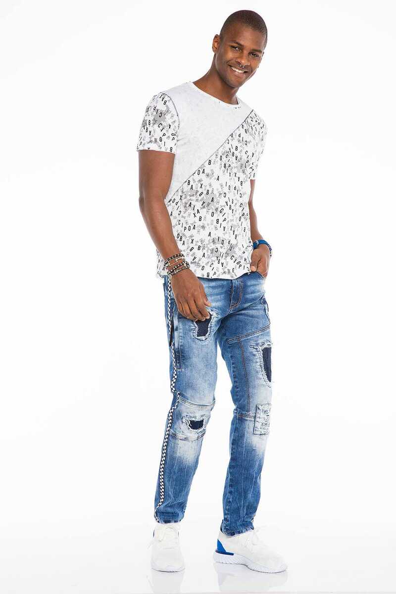 CT469 Herren T-Shirt im asymmetrischen Look