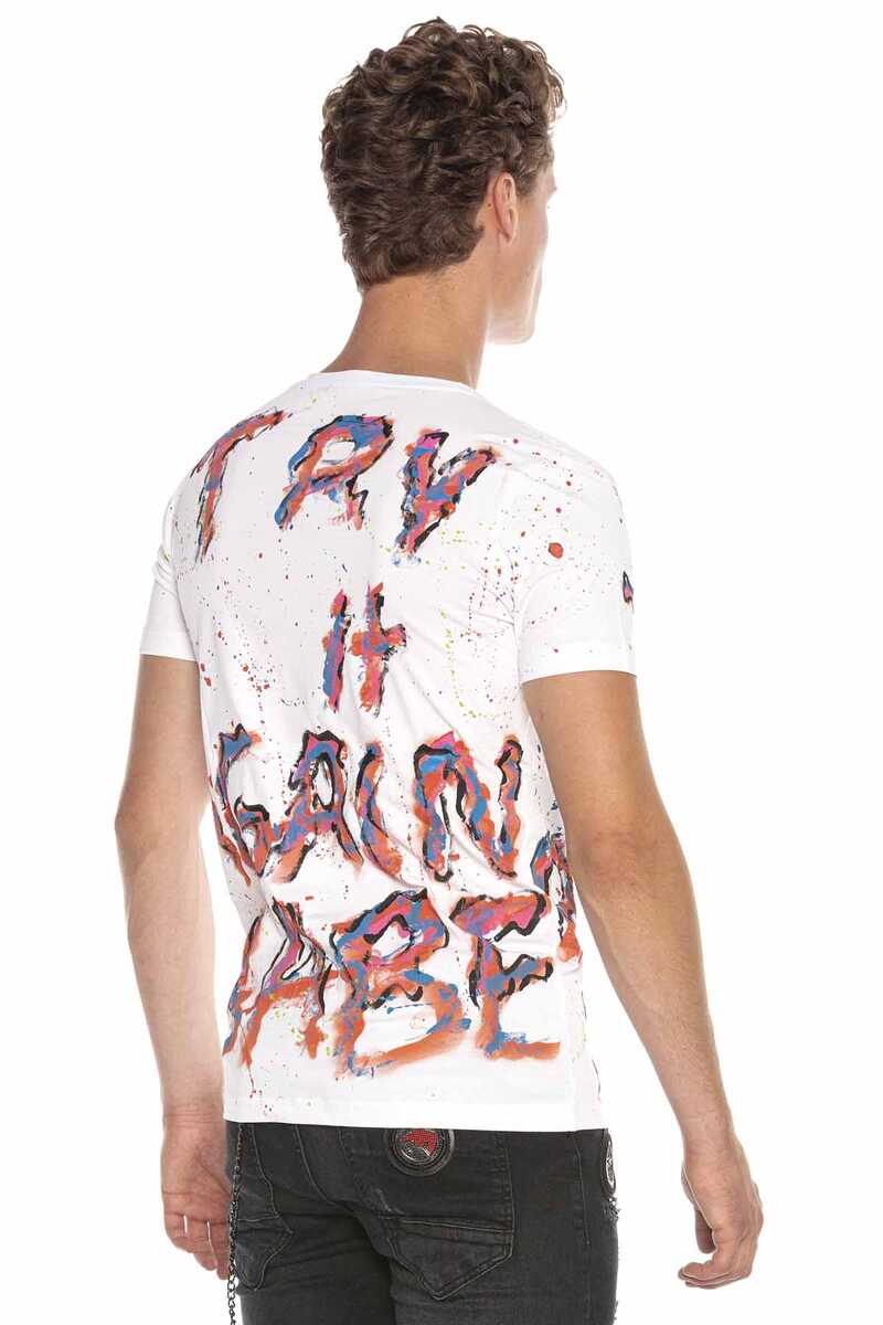 Camiseta para hombres CT595 en diseño de pintura de mano de moda