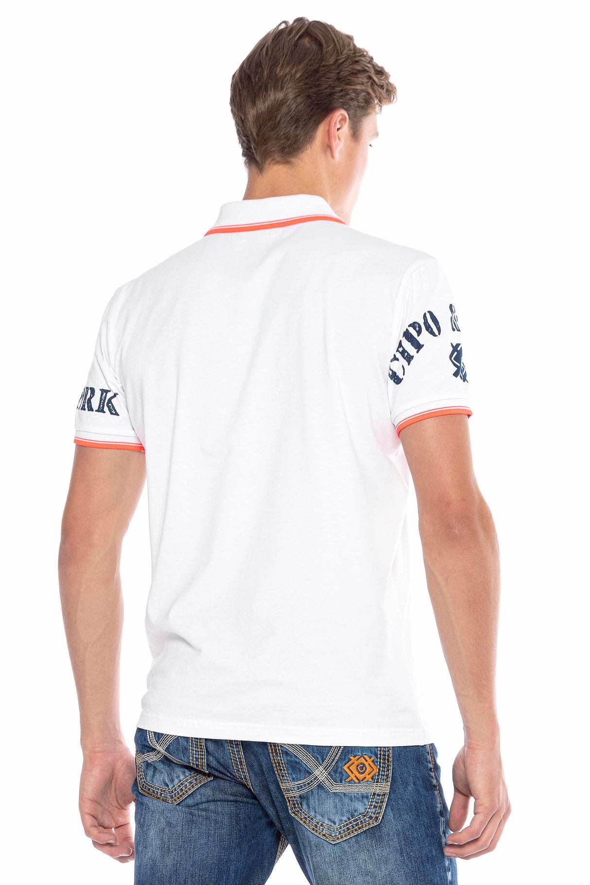 CT603 Men's polo shirt with trendy print